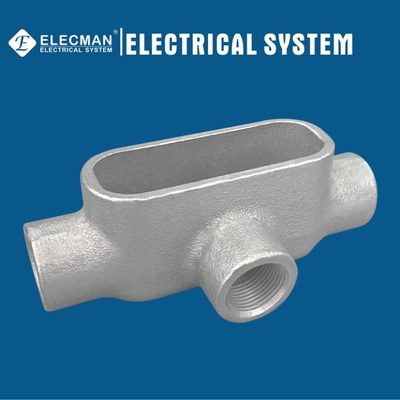 4 inch IMC Rigid Threaded Form 7 Conduit Bodies Type T Condulet Gray Iron