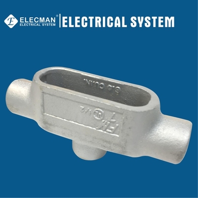 IMC Rigid TB straight Electrical Conduit Body Form 7  Gray Iron 2 Inch