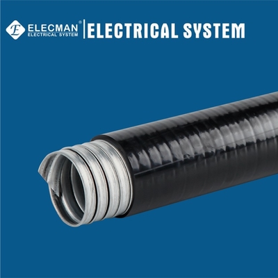 Waterproof GI Liquid Tight Flexible Conduit Corrugated Metal Steel Grey Black