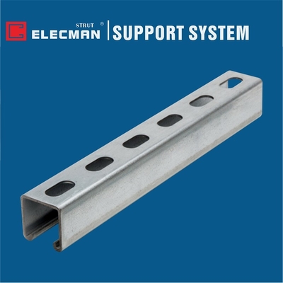 Hot Dipped Galvanized Strut C Channels 41 X 41 Slotted Channel
