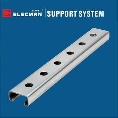 12 gauge Round Hole Slotted Strut C Channels Hot Dipped Galvanized Steel