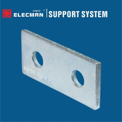 Rectangular Galvanised Steel Flat Two Holes Strut Splice Plate 3-1/2" * 1-5/8"