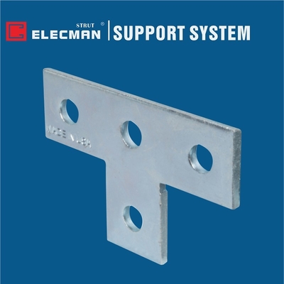 Galvanized Steel Flat Metal T Plate Four Holes T Shaped Mending Plate