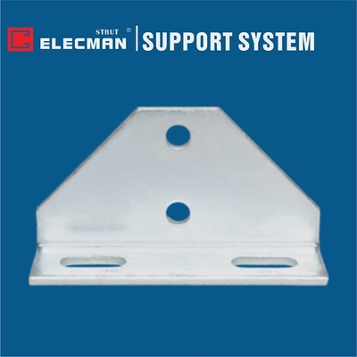 Corner Galvanized Steel Aluminium Strut Connectors Adjustable Double Slotted
