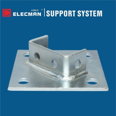 Double Colum Single Level Strut Post Base Plate Strut Post Galvanised Steel