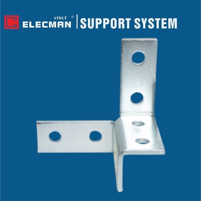 Galvanised Steel 8 Hole Strut Corner Aluminum Channel Connectors Double Wing