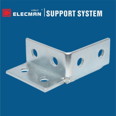 Single Gussetted Strut Wing Fittings Channel Strut Wall Bracket Galvanized Steel