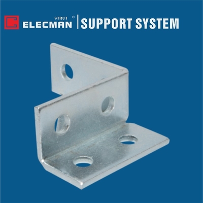 Single Gussetted Strut Wing Fittings Channel Strut Wall Bracket Galvanized Steel