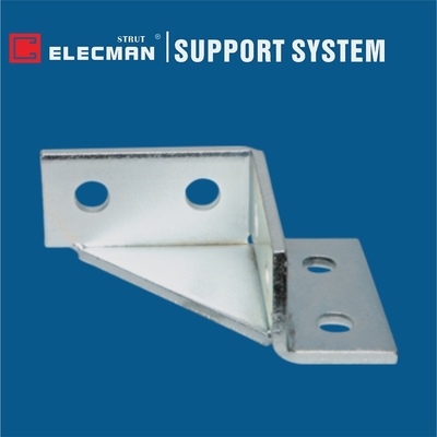 Single Gussetted Strut Wing Fittings Channel Strut Wall Bracket Galvanized Steel