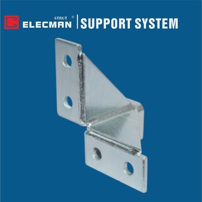 Double Wing 8 Hole Gussetted Strut Channel Connectors Wall Bracket Galvanized Steel