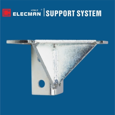 Hot Dipped Galvanised Steel Strut Wing Fittings Double Corner Bracket Support 8 Hole