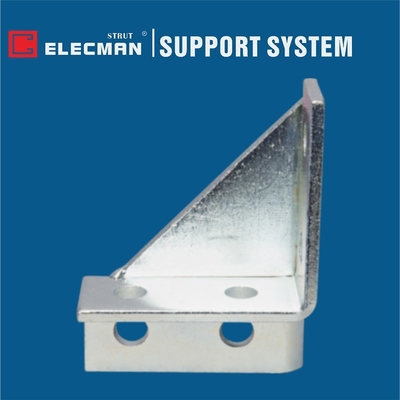 Hot Dipped Galvanised Steel Strut Wing Fittings Double Corner Bracket Support 8 Hole