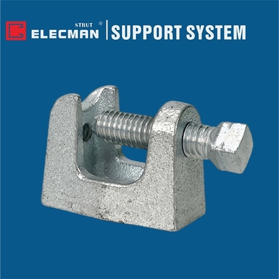 Malleable Iron Heavy Duty Single Screw Pipe Beam Clamp 2 Hole Type
