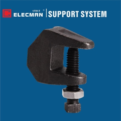 Light Duty Malleable Iron Black C Beam Clamp 3/8 Inch Thread Rod