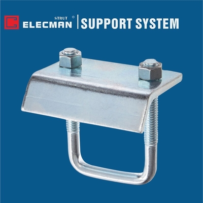 U Bolt Type Strut Channel to Beam Beam Clamps Zinc Plated Steel