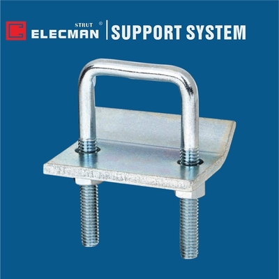 U Bolt Type Strut Channel to Beam Beam Clamps Zinc Plated Steel