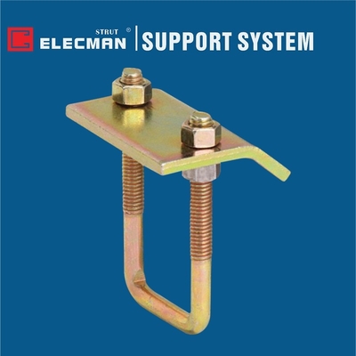 Industrial Yellow Zinc Plated Steel Strut Channel To Beam Beam Clamp U Bolt