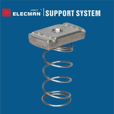 Zinc Plated Galvanized Steel Strut Channel Nuts With Regular Spring