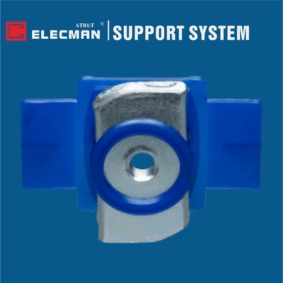 Galvanized Steel Channel Strut Cone Nuts Squeeze Tab With Plastic Wing