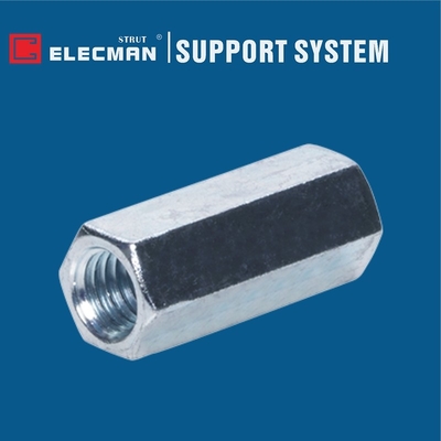 Galvanized Carbon Steel Stainless Steel Hex Threaded Rod Coupling Connector M5 - M24