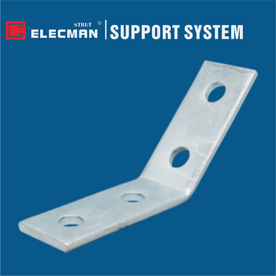 Galvanized Steel 4 Hole Strut Angle Fittings 45 Degree Angle Strut Bracket