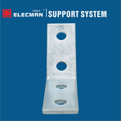 Galvanized Steel 4 Hole Strut Angle Fittings 45 Degree Angle Strut Bracket