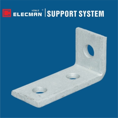 Electro Galvanized Steel Strut Angle Fittings Three Holes Corner 90 Degree Angle Strut Bracket