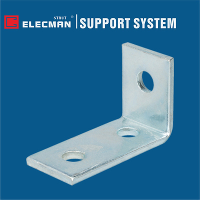 Galvanized Steel Corner Strut Channel Angle Bracket 3 Hole L Bracket