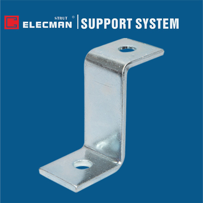 Galvanized Steel Metal 2 Hole Strut Z Bracket Fitting For Strut Channel