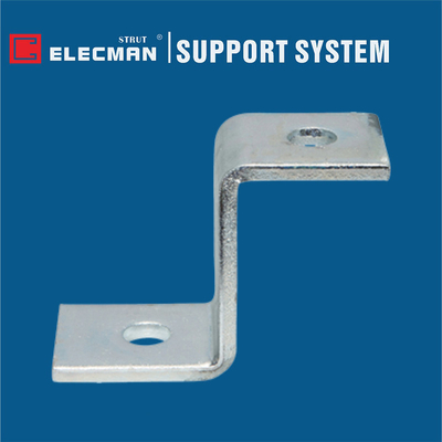 2 Hole Galvanised Steel Offset Strut Z Bracket For Shelves