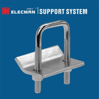 Zinc Plated Steel Conduit Strut Pipe Clamps Right Angle U Bolt Beam Clamp
