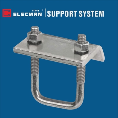 Zinc Plated Steel Conduit Strut Pipe Clamps Right Angle U Bolt Beam Clamp