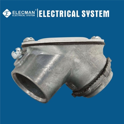 Zinc 90 Degree Pull Elbows With Gasket EMT To Box Set Screw Type EMT Fittings