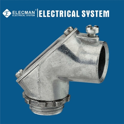 1/2 Inch Zinc Die Cast EMT Pipe To Box 90 Degree Pull Elbow UL Listed