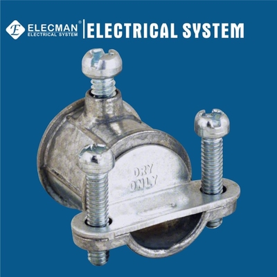 Zinc Die Cast Combination EMT to Flex Couplings Two Screw Squeeze Type