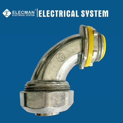 Zinc 90 Degree Liquid Tight Connector 1/2 Inch