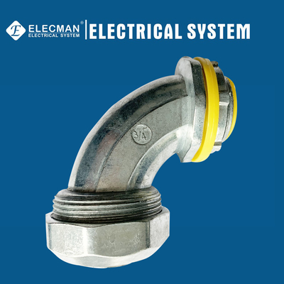 Zinc 90 Degree Liquid Tight Connector 3/4 Inch