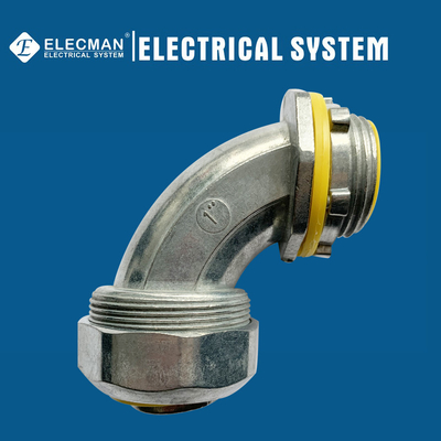 Zinc 90 Degree Liquid Tight Connector 1 Inch