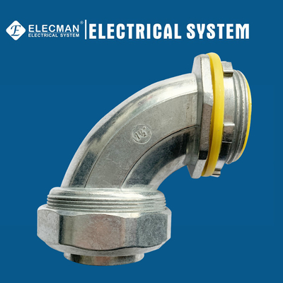 Zinc 90 Degree Liquid Tight Connector 1-1/2 Inch