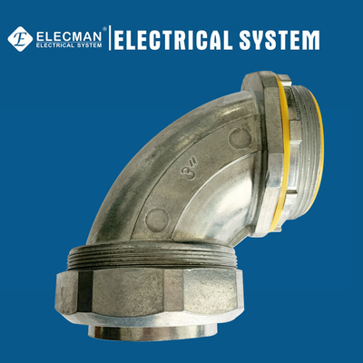 Zinc 90 Degree Liquid Tight Connector 3 Inch