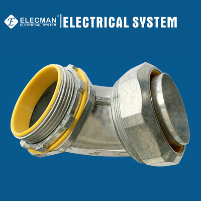 Zinc 90 Degree Liquid Tight Connector 3 Inch