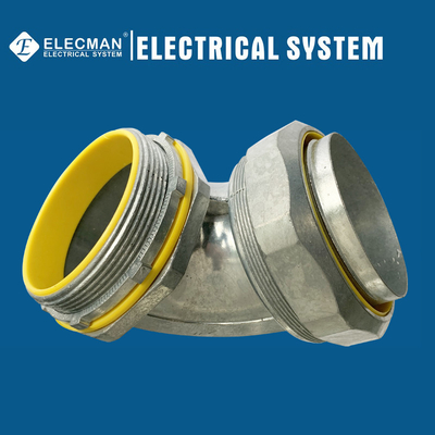 Zinc 90 Degree Liquid Tight Connector 4 Inch