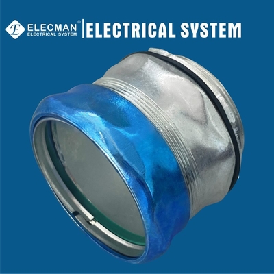 Raintight Steel EMT Connector Compression Type 4"
