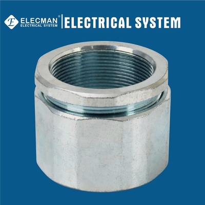2" Zinc Plated Steel Threaded IMC Rigid 3-Piece Coupling