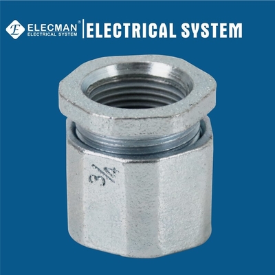 Electro Galvanized Malleable Iron 3/4 Inch Threaded 3 Piece Coupling