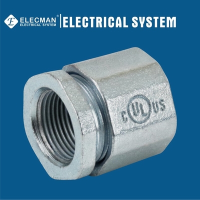 Electro Galvanized Malleable Iron 3/4 Inch Threaded 3 Piece Coupling