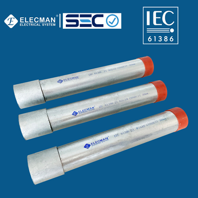 50mm Hot Dipped Galvanized IMC Rigid Conduit IEC 61386 Rigid Tube