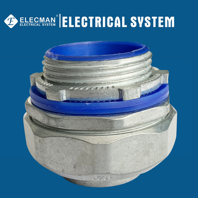 Straight Type Zinc Liquid Tight Connector 1-1/4" With Insulated Throat
