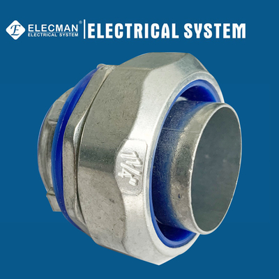 Straight Type Zinc Liquid Tight Connector 1-1/4" With Insulated Throat