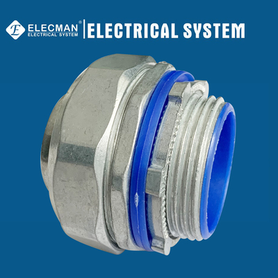 Straight Type Zinc Liquid Tight Connector 1-1/4" With Insulated Throat